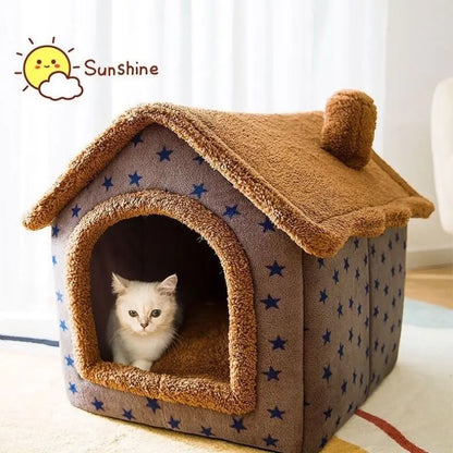 CozyPaws Winter Pet Bed House